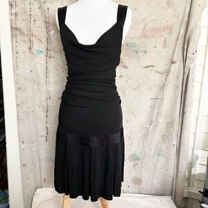 Diane Von Furstenberg Silk Cowl Neck Drop Waist Dress